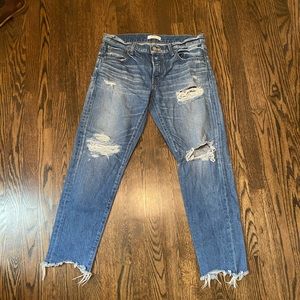 Moussy Garnet Distressed Raw Hem Jeans Sz 30